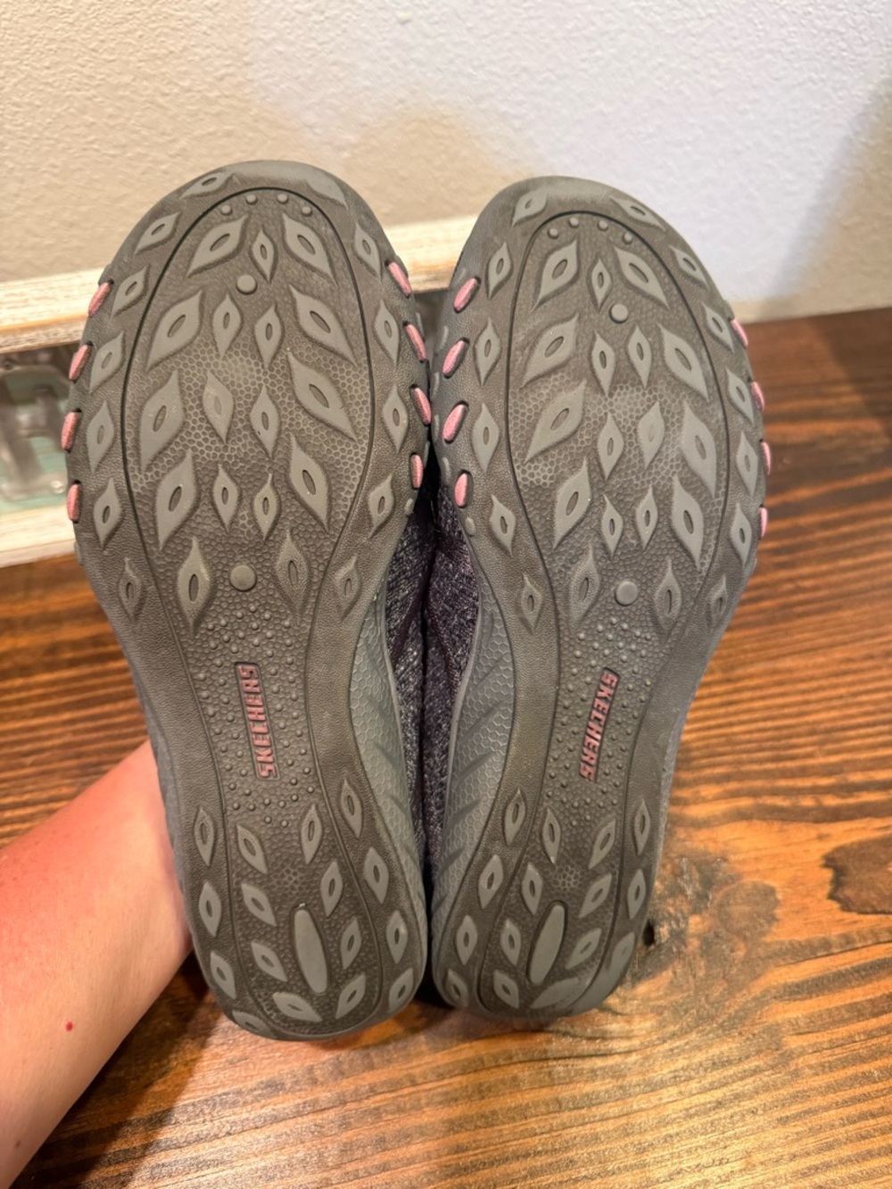 Skechers Womens Active Breathe Easy Fortune knit Slip On Sneaker Gray Sz 7 - Picture 6 of 7